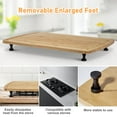 thumbnail image 2 of DSstyles Bamboo Stovetop Cover Cutting Board with Legs and Juices Grooves, XXX Large Stove Top Cover for Gas Burners Stove Top, Cooktop Protector Noodle Board Stove Cover for RV Stove, 2 of 8