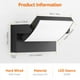 thumbnail image 2 of Lámpara de pared exterior lundwa 40W LED negro 3000K IP65, 2 of 8