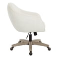 thumbnail image 3 of Pemberly Row Office Chair in Linen Cream Fabric with Gray Brush Wood Base KD, 3 of 6