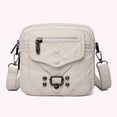thumbnail image 5 of Bolso Bandolera para Mujer Bolso Bandolera Con Múltiples Bolsillos Cuero PU Diario (Blanco), 5 of 5