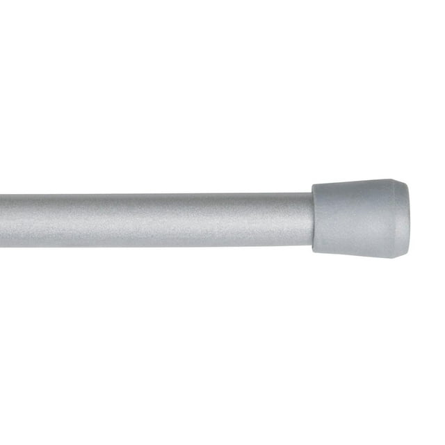Mainstays Stafford Spring Tension Pewter Curtain Rod