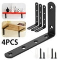 thumbnail image 3 of 4Pcs Heavy Duty Cast Iron Wall Mounted L Shaped Angle Shelf Brackets, 3 of 10