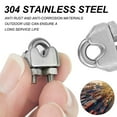 thumbnail image 2 of 12pcs M3 Cable Clamps Heavy Duty 3mm Wire Rope Clip 304 Stainless Steel U Bolts Saddle Fastener Wire Rope Clamps Metal Cable Crips, 2 of 7