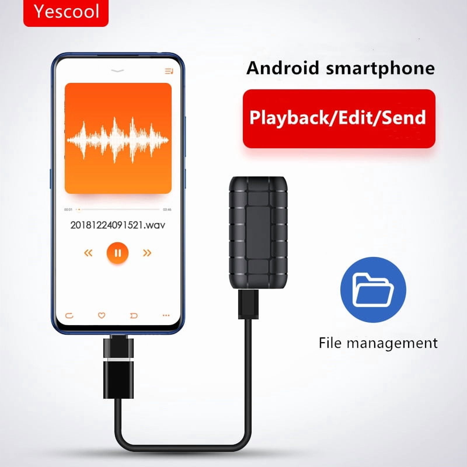 Amoi B800LI HD Noise Reduction Digital Voice Recorder, Black No memory