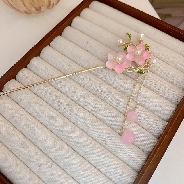 Horquilla de estilo chino con forma de abanico, estilo antiguo, para el cabello, con temperamento, para Hanfu, Cheongsam, accesorios para el cabello para mujeres