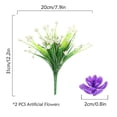 thumbnail image 2 of Deago 6 Bundles Artificial Flowers for Outdoor Decoration UV Resistant Faux Plastic Greenery Shrubs Plants Fake Flowers Planter Home Garden Indoor Decor (White), 2 of 8
