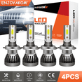 thumbnail image 1 of 4x H7 LED Headlight Bulbs High/Low Beam For Hyundai Santa Fe 2007-2017 6000K Super Bright, 1 of 9