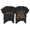thumbnail image 2 of Tittly T Shirts for Women Graphic Tees Aunt Shirt I'm Just Here For My Nephew T Shirts Auntie Tee Shirt Crewneck Cotton Short Sleeve Tshirts Shirts Womens Tops Black L, 2 of 4