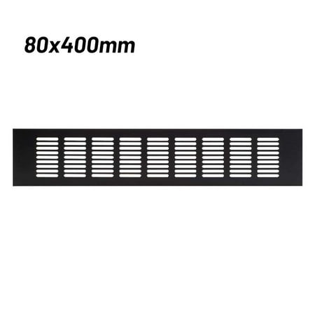 

Black Alloy Rectangular Air Vent Grille Ventilation Cover for Cabinets Wardrobes 80*400mm