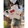 thumbnail image 2 of New Sanrio Hello Kitty Backpack Cartoon Anime Star Design Backbag PU Leather Large Capacity Kawaii Girls Bag Creative Back Pack, 2 of 6