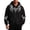 Black, variant on RUTAYY Men's Zip Hoodie Long Sleeve Loose Fit Abstract Tribal Thorn Print Daily Casual Outerwear Sweatshirt Black