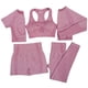 thumbnail image 4 of Ropa de yoga de cinco piezas, pantalones ajustados de cintura alta con tiburón, pantalones cortos, ropa de entrenamiento, traje al aire libre, 4 of 6