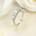 thumbnail image 5 of 3mm Round Cut AAA CZ Silver 5-stones Womens White Gold Filled Ring Sz 6/7/8/9/10, 5 of 5