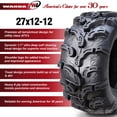 thumbnail image 2 of Set of 2 New Premium WANDA ATV/UTV Tires 27x12-12 27X12X12 6PR P375 - 10220 Super Lug Mud, 2 of 7
