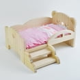 thumbnail image 4 of Cama en miniatura para muñecas de 30 cm, muebles de madera. oso durmiendo, 4 of 9