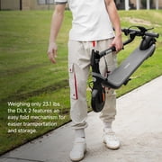 Segway DLX 2 Kids Electric Kick Scooter, 12.4 mph Max Speed, 9.3 miles Max Range, Ages 6 years and up, Black, UL-2272 Certified