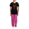 thumbnail image 4 of CafePress - Lone Lobster Women's Dark Pajamas - Women's Short Sleeve Print T-Shirt and Pants Dark Cotton Pajama Set, 4 of 7