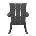 thumbnail image 2 of SERWALL Modern Adirondack Rocking Chair, HDPE Outdoor Rocking Chair for Patio, Garden, Backyard, Gray, 2 of 9
