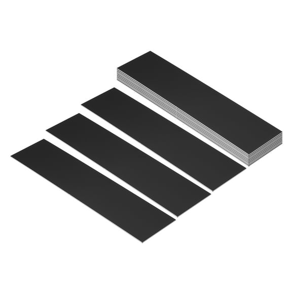 Uxcell 8"x2" Blank Name Plates, 12 Pack Custom Engraved Name Plate, Black, White