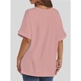 thumbnail image 2 of Women's Oversized T Shirts Short Sleeve Crewneck Summer Tops Casual Loose Basic Tee Shirts Trendy Clothes, 2 of 4
