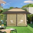 thumbnail image 6 of Yaheetech 13 FT Pop-Up Gazebo Tent with Roller Bag, Khaki/Brown, 6 of 9