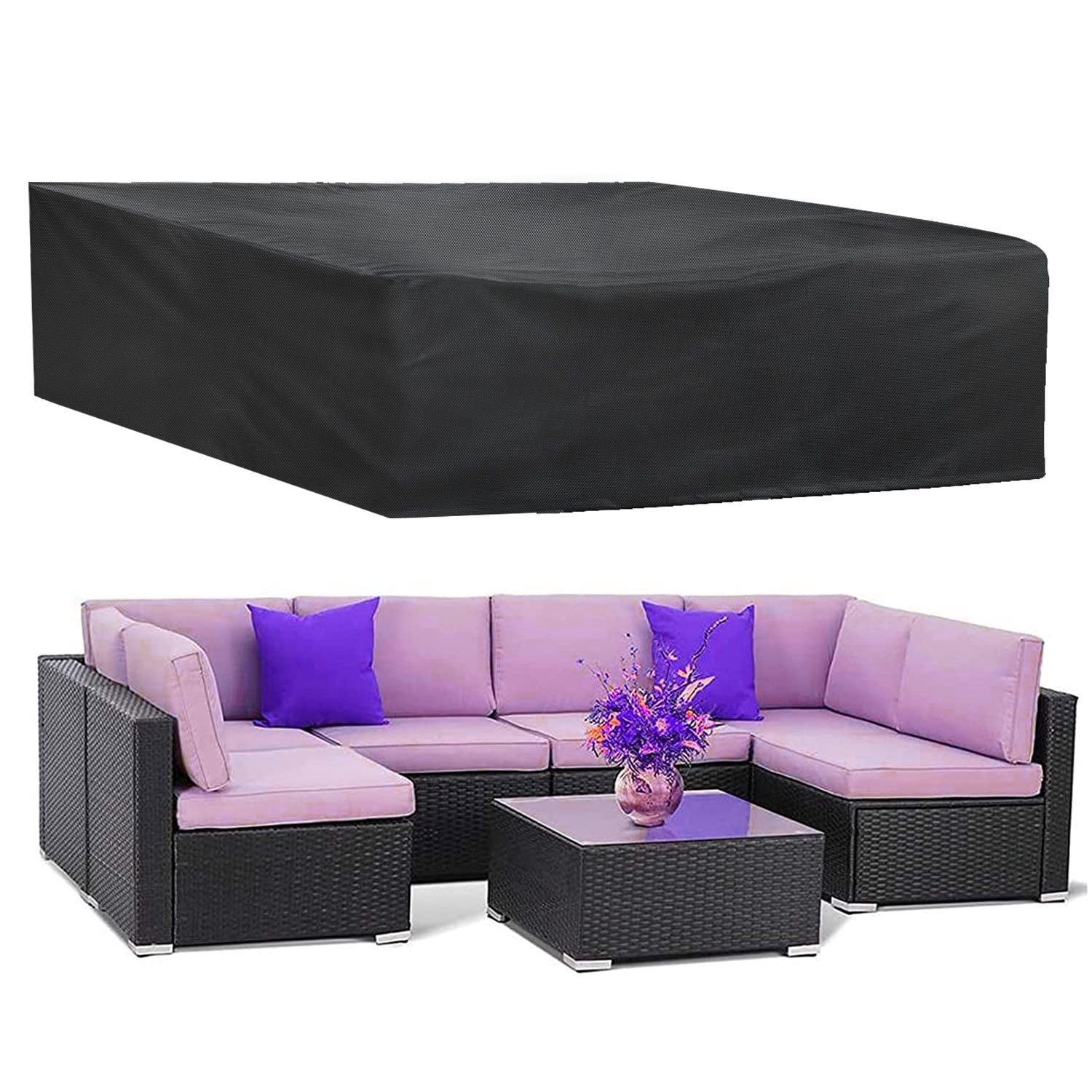 Outdoor Premium Waterproof Furniture Rectangular Patio Set Table Chair Cover M 