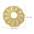 thumbnail image 2 of TABLZONE Rustic Lamp Shade Rattan Round Light Diffusion 1Set, 2 of 7