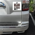 thumbnail image 2 of DistinctInk Custom Bumper Sticker - 6" x 6" Decorative Decal - White Background - See This Beard - It Gives No F****, 2 of 2