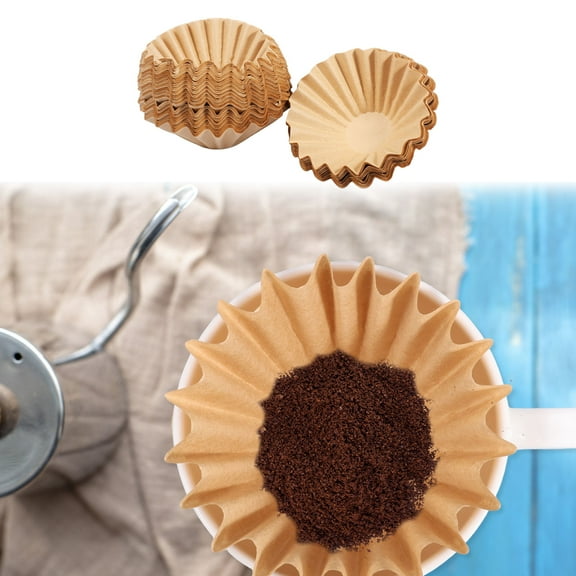 Ikoopy 200Pcs Small Coffee Filter Uniform Water Flow Basket Coffee Filter Paper Efficient Filtration Coffee Strainer Paper for Home