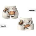 thumbnail image 5 of Haiem Brown Cat Cartoon No Front Seam Biker Shorts for Women Yoga Workout Gym Bike Shorts with Tummy Control Moisture-Wicking-X-Large, 5 of 9
