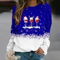 thumbnail image 1 of Femmes Mode Col Rond Noël Manches Longues Tops Chemisier Pull Sweat-Shirt, 1 of 5