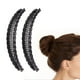 thumbnail image 4 of 2 pasadores tipo banana para el pelo, ideales para cabello grueso y fino, y para personas con menos pelo. Negro, 4 of 7