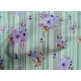 thumbnail image 4 of oneOone Cotton Poplin Fabric Stripe|Watercolor Leaves & Peony Floral Print Fabric By The Yard 42 Inch Wide, 4 of 4