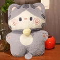 thumbnail image 4 of Niulife Cute Cat Plush, Cuddle Kitty Plushies, Soft Stuffed Animal Toy, Kawaii Cat Plushie for Friends, Classmates, Girlfriends Birthday Valentine's Day,Grey, 4 of 5
