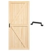 Dextrus Interior Sliding Barn Door, 36" x 84" Barn Door with Handle, Natural