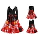 thumbnail image 2 of Vestidos de Navidad Para Mujer Vestido de Fiesta Vintage Con Estampado de Cuello en V de Manga Larga Odeerbi  ODB209180, 2 of 9