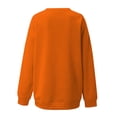 thumbnail image 3 of QLEICOM Women Thanksgiving Print Long Sleeves Blouse, Round Neck Casual Pullover Tops, Pumpkin Car Happy Thanksgiving Print Sweatershirt, Loose Oversized Autumn Hoodless Tops Blouse Orange-D XXL, 3 of 3