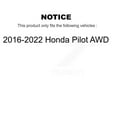 thumbnail image 2 of Transit Auto Roulements de Moyeu de Roue avant Arrière Assemblage Rotors de Frein à Disque et Kit de Tampons Semi-Métalliques (10 Pcs) pour Voiture 2016-2022 Honda Pilot AWD - Côté Gauche Droit (Conducteur Passager) KBB-130445, 2 of 10