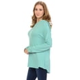 thumbnail image 2 of ZAMONG Women's Hoodie with Drop Shoulder,insert at sides,Stretched Lightweight French Terry, 2 of 4