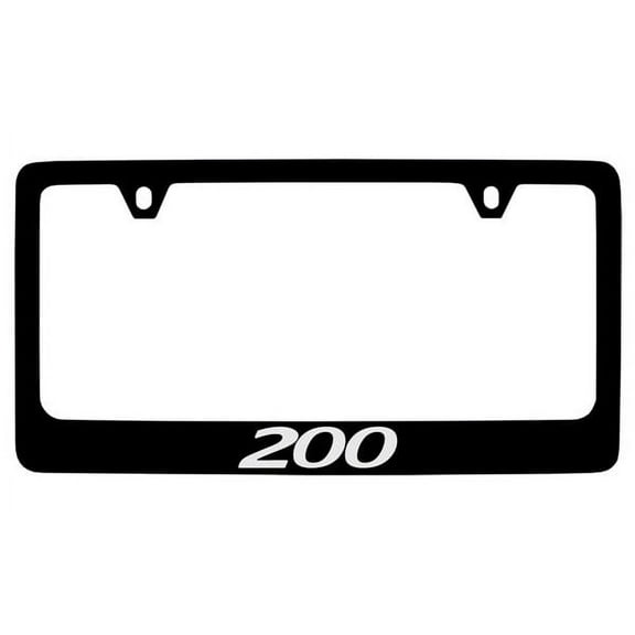 Chrysler 200 Black Coated Metal License Plate Frame Holder