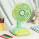 thumbnail image 4 of Mini ventilador de escritorio con batería recargable USB: ventilador pequeño y silencioso para escritorio de oficina, mesa de estudio o espacio de trabajo. Ventilador personal de bonito color carame, 4 of 6