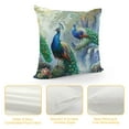 thumbnail image 4 of Orinice Peacocks Forest Waterfall Graphic Decorative Throw Pillow Cover Printed on Both Sides Spring Season Home Couch Living Room Sofa Bed 1PC 12x12in, 4 of 5