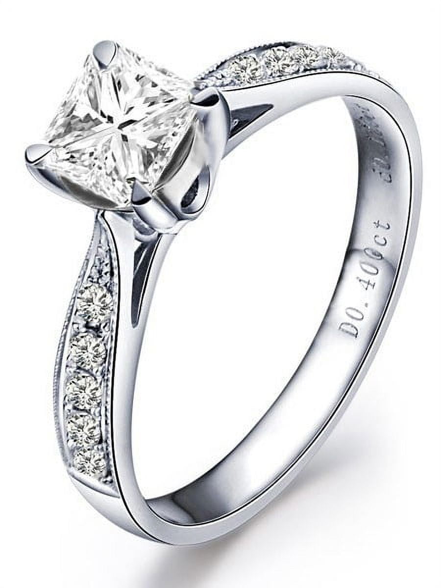 Splendid Cheap Engagement Ring 1.00 Carat Princess Cut