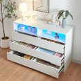 thumbnail image 6 of Kkonetoy Drawer Dresser Chest of 6 Drawers, Modern Storage Cabinet for Living Room, Solid & Sturdy, White Chest of Drawer, 6 of 11