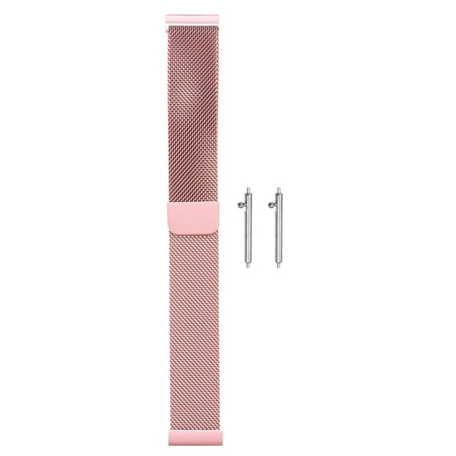 Unique Bargains Stainless Steel Mesh Watch Band 18mm Quick Release Magnetic Clasp, Rose Pink