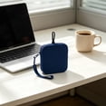 thumbnail image 6 of Silicone Mini Makeup Bag,Waterproof Lightweight Zippered Cute Purse with Wrist Strap for Bathroom Daily Use Travel,Dark Blue, 6 of 6