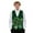 Green Leaf, variant on Red Hearts Men's Suit Vest Slim Fit Formal Dress Waistcoat Valentine's Day Casual Business Vests for Suit or Tuxedo with Adjustable Back Strap, Size 4XL