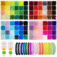 thumbnail image 1 of Kit de fabricación de pulseras Gaspletu con perlas de vidrio, 96 colores, 2500 unidades, 1 of 6
