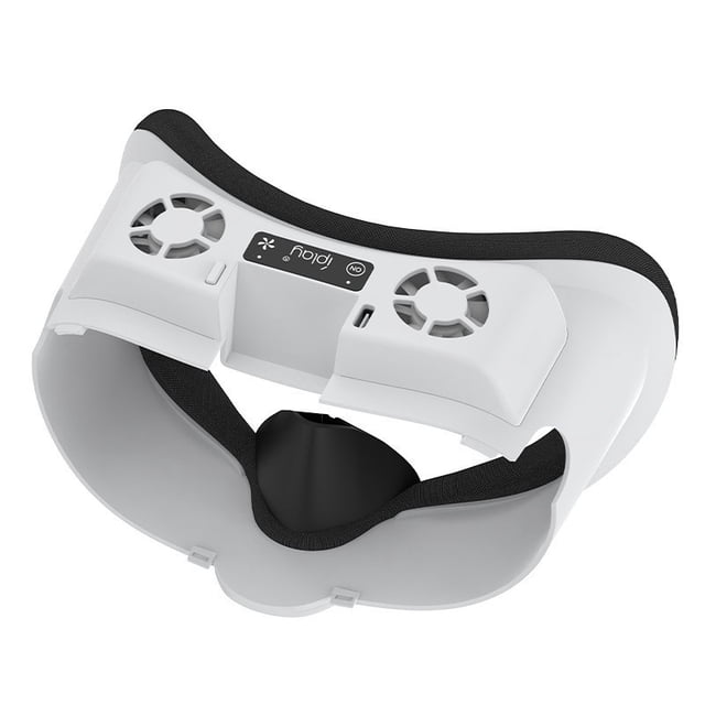 RGB Cooling Fan & Light Blocking Face Cover for Meta Quest 3 VR Headset - 2-in-1 Accessory with Adjustable Fan Speed, Anti-Glare Shield, Customizable Lights | Oculus Quest 3 Accessories