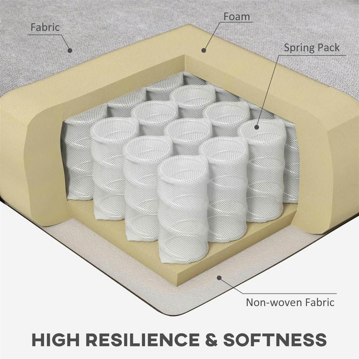 Demi Bonn 40" Modern Upholstered Armchair with High Back Button Tufted, Mid-Century Retro Wood Leg Chair for Living Room, Bedroom, Gray